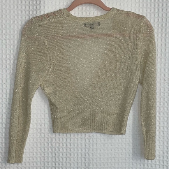 Express crop cardigan (Size S)with gold sparkly tank for underneath (Size XS) - Picture 3 of 9
